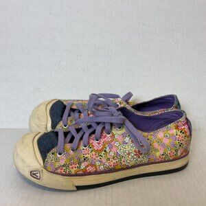 Keen Sneakers US 10 Purple Yellow Pink Chartreuse Floral Lace-Up